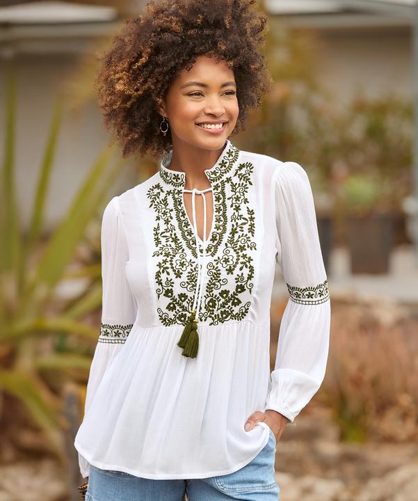 Image du produit Joe Browns Floral Embroidered Crinkle Tunic Top (16)