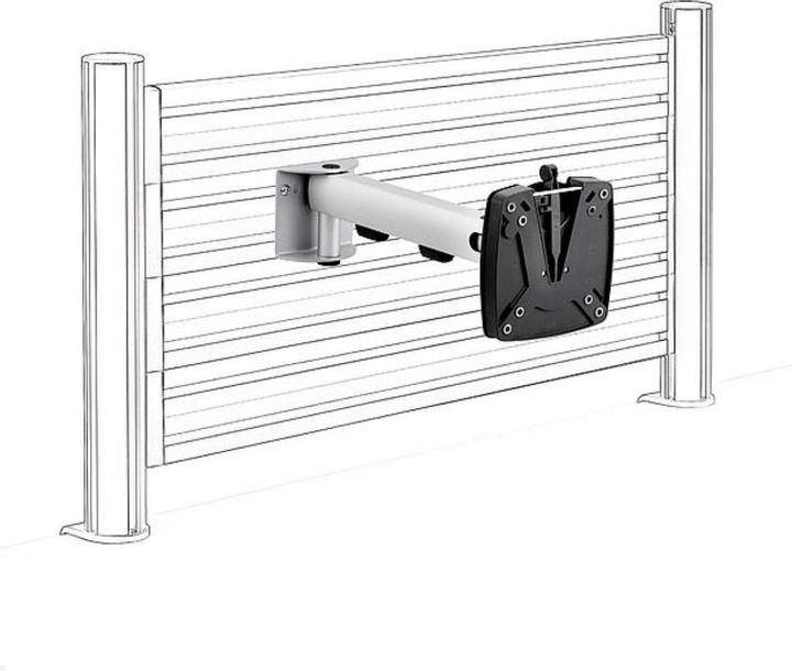 Produktbild Novus TSS-Tragarm SlatWall silber-anthrazit, 1-tei (Wand)