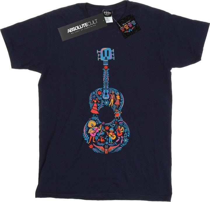 Actual product image Disney Womens/Ladies Coco Guitar Pattern Cotton Boyfriend T-Shirt (XXL)
