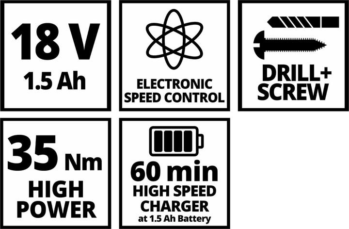 Voedingswaarden en ingrediënten Einhell TC-CD 18/35 Li (Oplaadbare batterij)