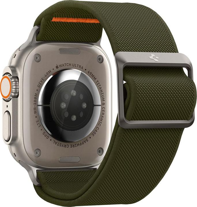 Produktbild Spigen Fit Lite Band für Apple Watch Series 42, 44, 45, 49 mm - khaki (42 mm, 44 mm, 45 mm, 49 mm, Nylon, Fabric, Stainless Steel)