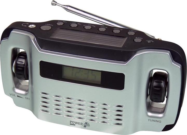 Image du produit Powerplus Solar Solaire - Dynamo - Radio AM/FM LCD alimentée par USB avec lampe de poche intégrée
