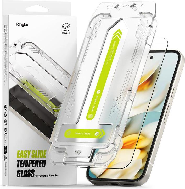 Immagine prodotto Ringke - Easy Slide Tempered Glass (2 pack) - Google Pixel 9a - Clear (2 Pezzo/i, Google Pixel 9a)