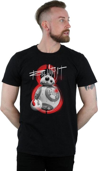 Image du produit Star Wars - T-shirt THE LAST JEDI BB-8 ROLL WITH IT - Homme (S)