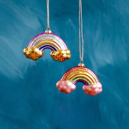 GlitterVille Regenbogen Weihnachtskugeln