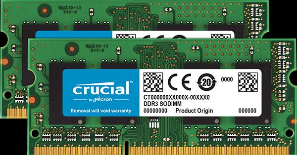 Image du produit Crucial Laptop Memory (2 x 8GB, 1600 MHz, RAM DDR3L, SO-DIMM)