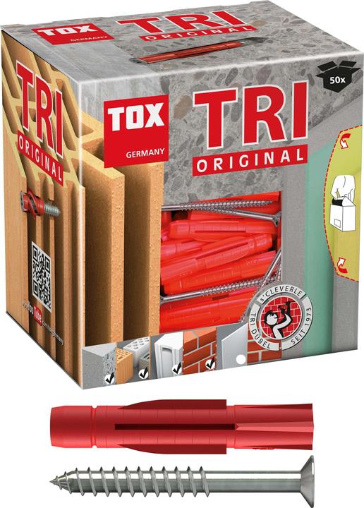 Produktbild Tox Allzweckdübel Tri 6x51 mm, inkl. Schraube 50 Stück (50 Stk.)