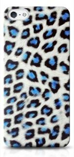 Produktbild Ultra Case Wild Cat Case für iPhone 5/5S/SE Leopardenmuster Weiss/Blau (Apple iPhone 5, Apple iPhone 5s)