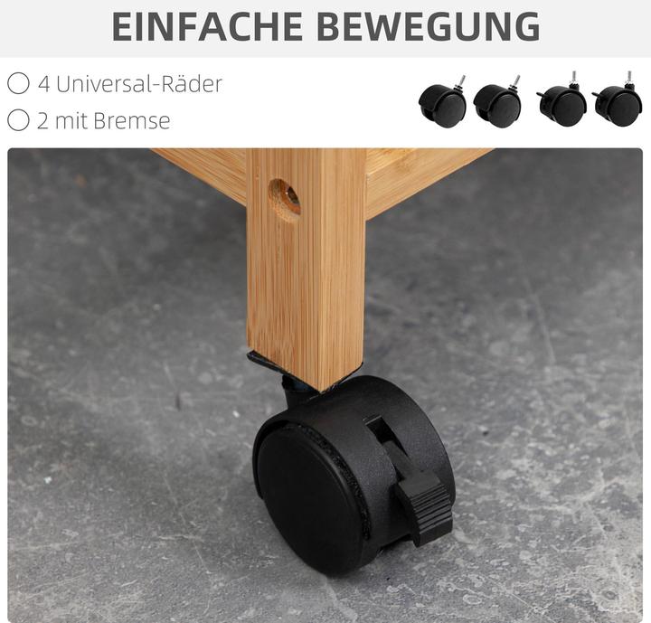 Produktbild Homcom Wäschekorb mit Rollen (42 l)