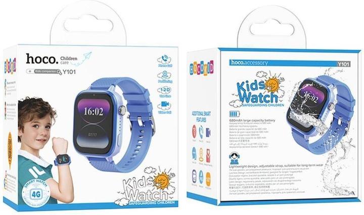 Immagine prodotto Hoco Headphone with microphone smartwatch for kids with call function 4G Y101 blue