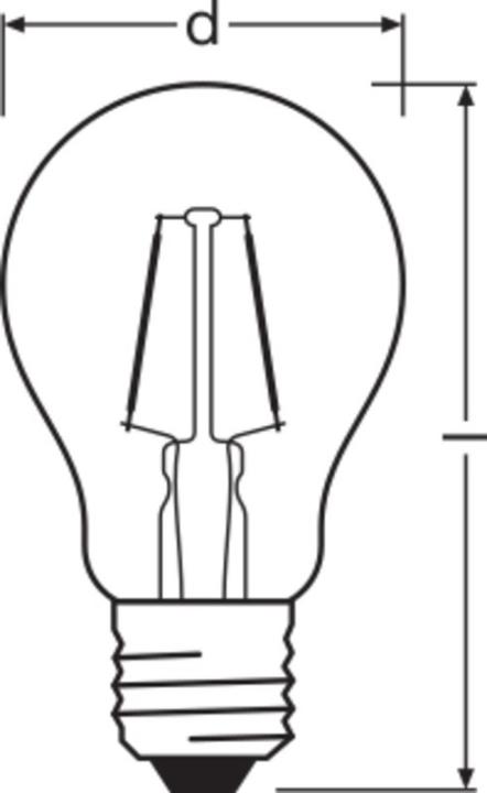 Actual product image Osram Vintage 1906 (E27, 2.50 W, 220 lm, 1 x, F)