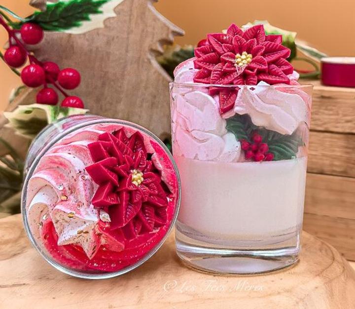 Les Fées Mères Gourmet Aroma Candle Scented Candle Gift Decoration Candle - Poinsettia - Handmade N (350 g)