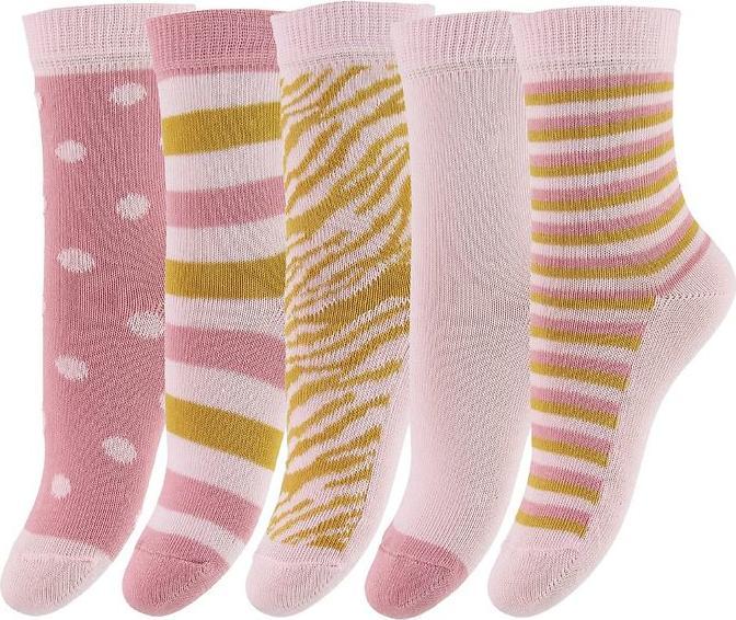 Immagine prodotto Minymo Set di 5 calzini stampati Rosa chiaro taglia 31-34 (Confezione da 5 pezzi, 31 - 34)