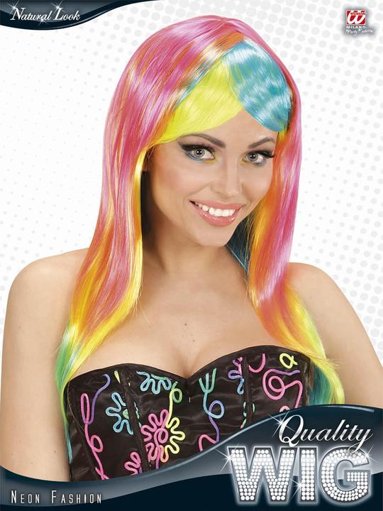 Produktbild Magni Widmann 04407 - Perücke Neon-Fashion, bunt, Karneval, Mottoparty