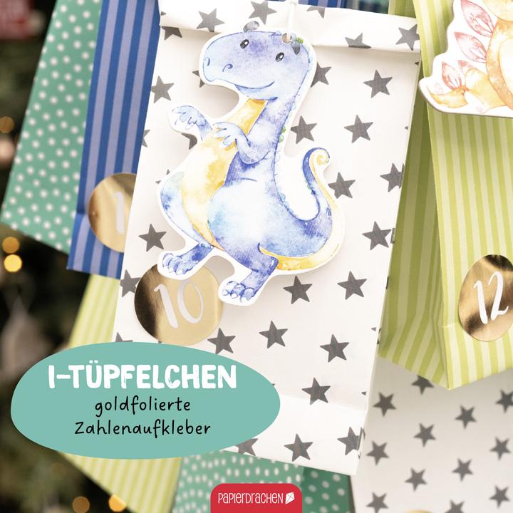 Actual product image Papierdrachen Mobile Adventskalender - Dino