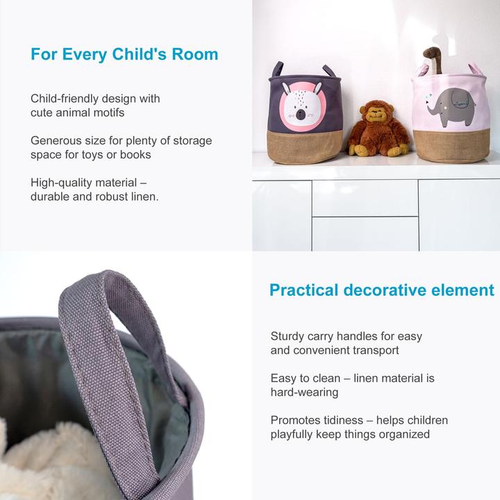 Actual product image Intirilife Children's storage basket for laundry toys (1 x, 37 x 37 x 41 cm)