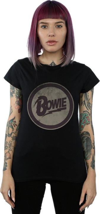 Actual product image David Bowie Womens/Ladies Circle Logo Cotton T-Shirt (M)