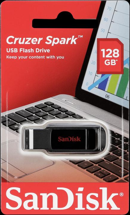 Image du produit SanDisk Cruzer Spark 128GB USB 2.0 USB 2.0 (128 Go, USB-A, USB 2.0)