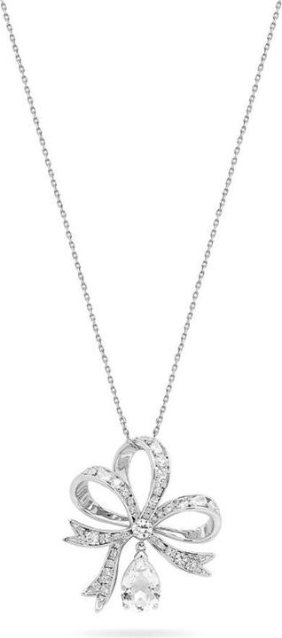 Produktbild Swarovski Volta Halskette Schleife Gross Weiss (Swarovski Metall, 65 - 75 cm)