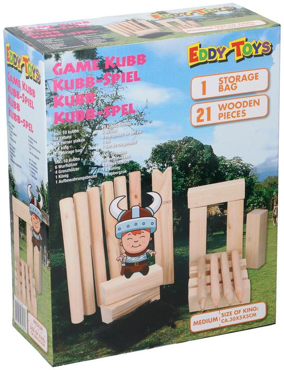 Actual product image Eddy Toys Swedish Chess and Wooden Kubb Game