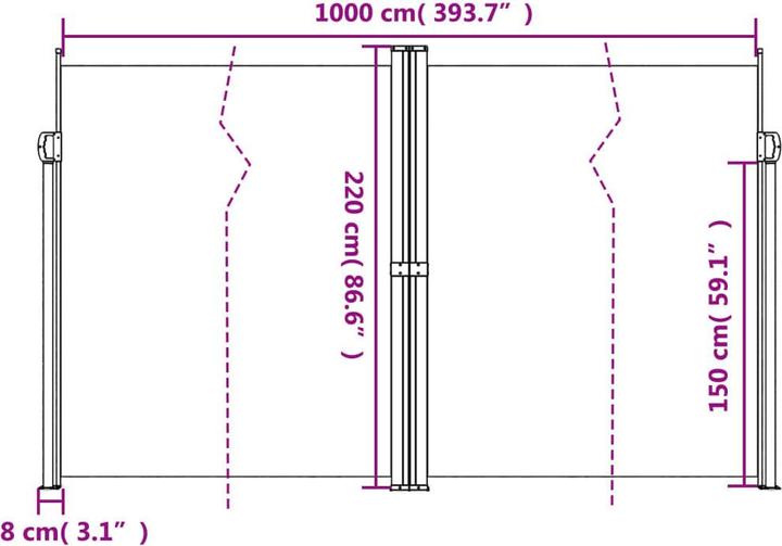 Image du produit VidaXL Store latéral extensible (10 m)