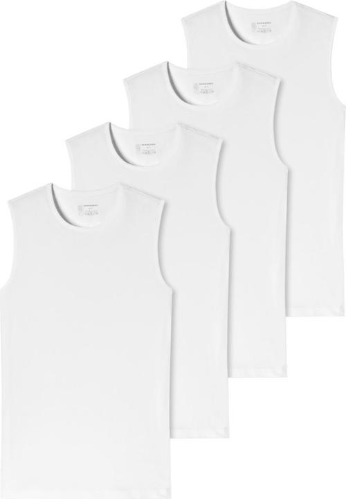 Produktbild Schiesser 4er-Pack - 95/5 - Organic Cotton Tank Top / Unterhemd mit Rundhals (XL)