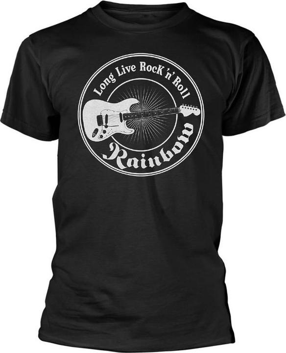 Actual product image Rainbow Unisex Adult Long Live Guitar T-Shirt (L)