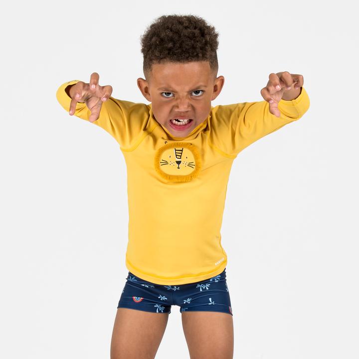 Image du produit Nabaiji Tee shirt anti Uv manches longues Bébé - Lion jaune (18)