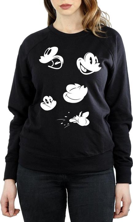 Actual product image Disney Womens/Ladies Mickey Mouse Faces Sweatshirt (L)