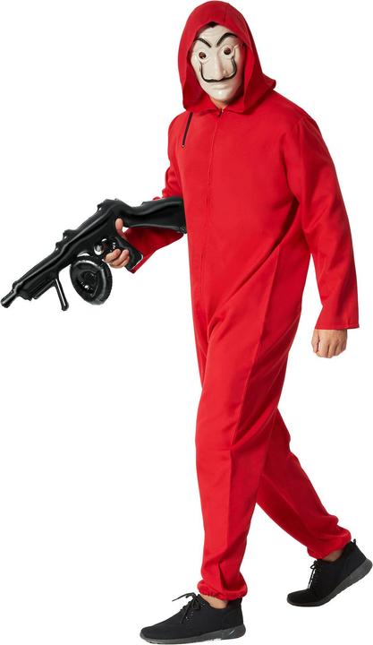 Actual product image tectake Unisex Fancy Dress Costume - Masked Bank Robber (L)