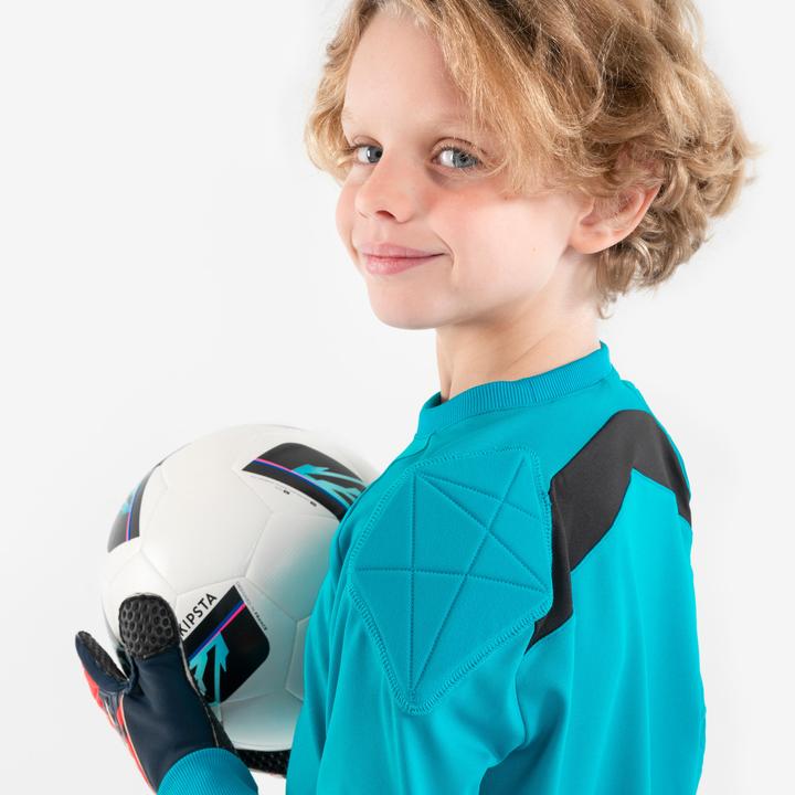 Immagine prodotto Kipsta Maglia da portiere di calcio per bambini - F100 turchese (8, 9, 10)