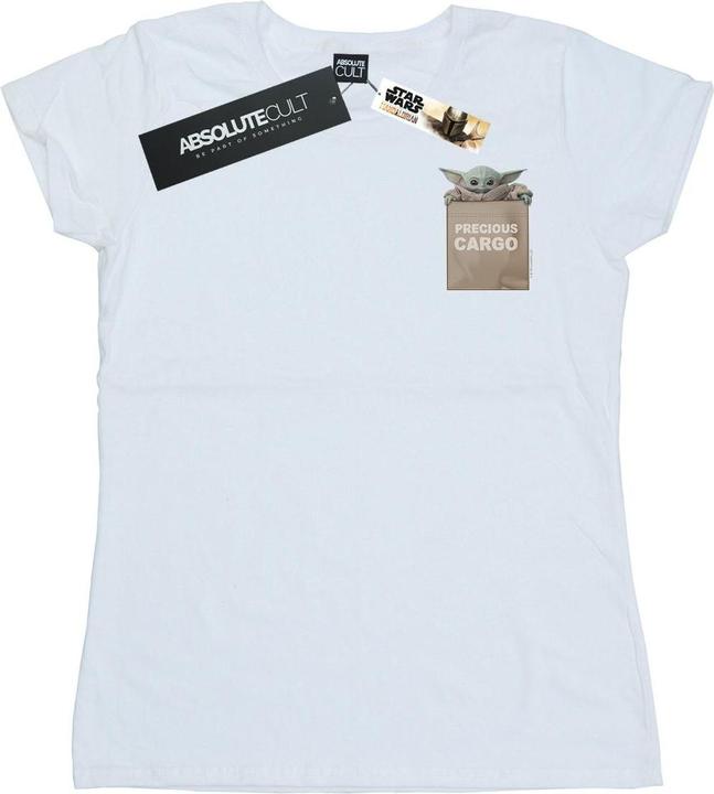 Actual product image Star Wars Womens/Ladies The Mandalorian Precious Cargo Faux Pocket Cotton T-Shirt (L)
