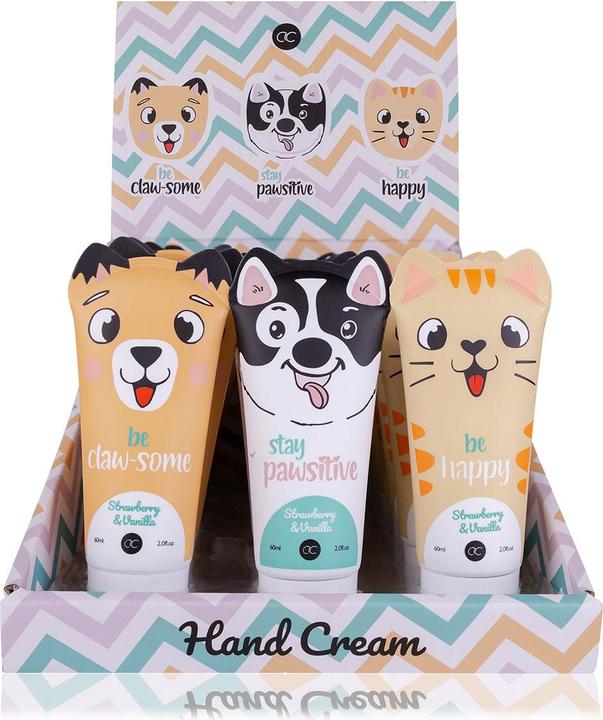 Actual product image Accentra BEST FRIENDS hand & nail cream in tube with ears, 60ml, 3 assorted motifs, fragrance: Strawberry & (60 ml)