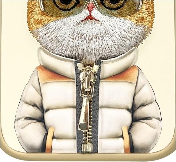 Produktbild Prestigio Nimmy case iPhone 15 Pro 6.1" khaki Cool&Cute 2.0 Cat (Apple iPhone 15 Pro)