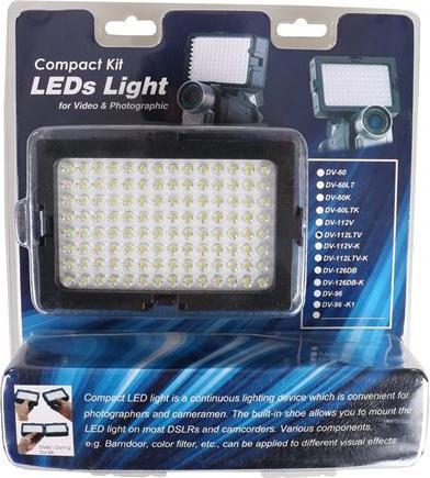 Actual product image Falcon Eyes LED Lamp Set Dimmable DV-112LTV on Battery