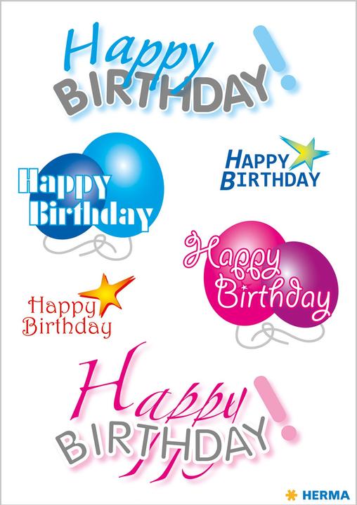 Immagine prodotto Herma Adesivi per il compleanno