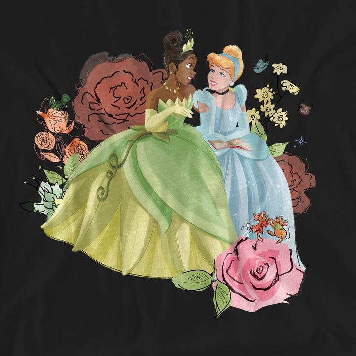 Immagine prodotto Disney Princess In The Garden Maglietta Tiana e Cenerentola Adulto Unisex (M)