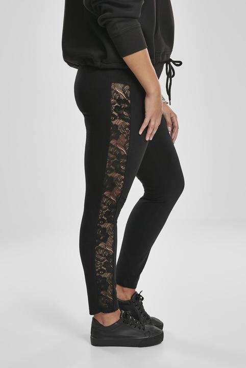 Immagine prodotto Urban Classics Leggings a righe in pizzo da donna (XL)