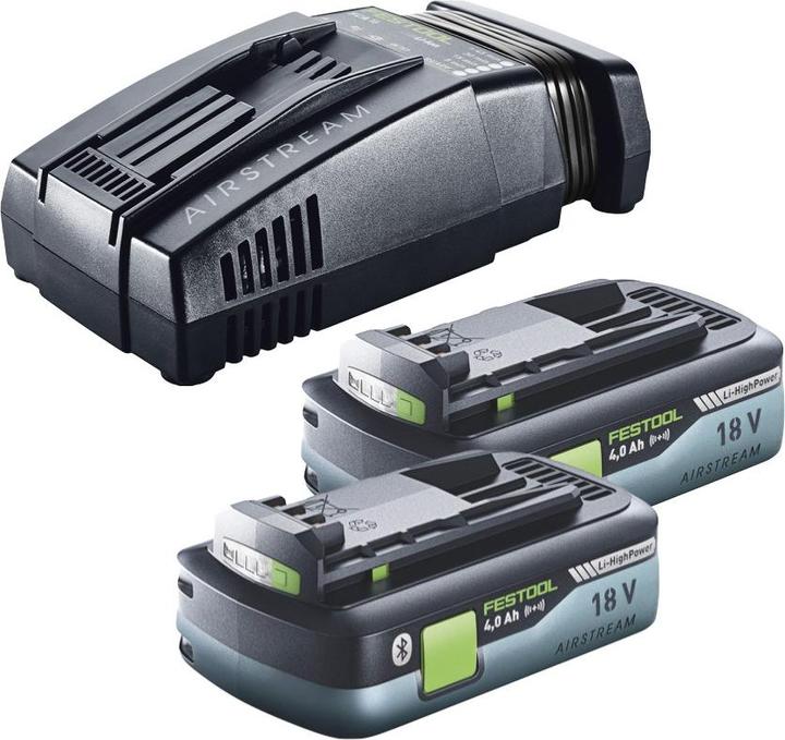 Immagine prodotto Festool Set Énergie : 2x Batterie BP 18 Li 4,0 Ah HPC-ASI 4,0Ah 18V + Caricatore SCA 16 10,8V-18V (18 V)