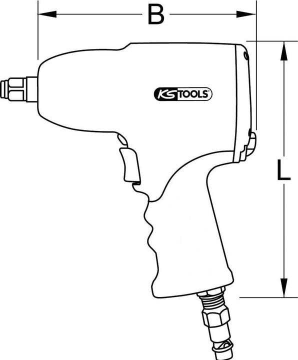 Image du produit KS Tools 512.0030 1/2" COMPETITION Mini-Hochleistungs - Druckluft-Schlagschraube (Air comprimé)