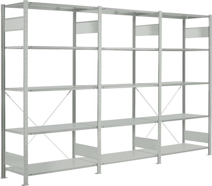 Stecksystem Grundregal MULTIplus150 mit Kreuzstrebe