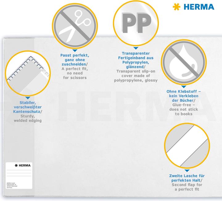 Actual product image Herma Book protector BASIC (295 x 540 mm, 1 x)