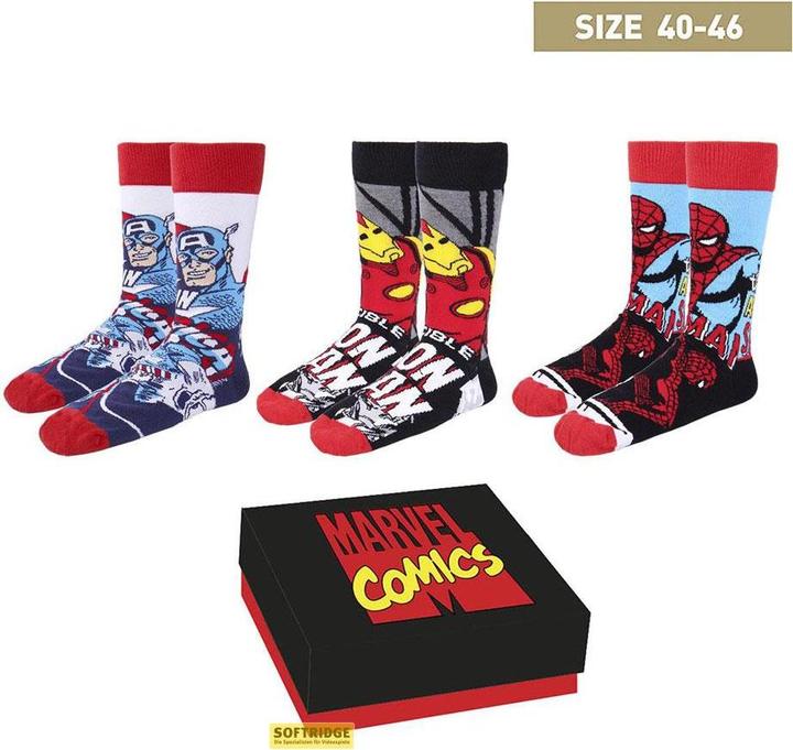Image du produit Cerda Marvel - Avengers - Lot de 3 paires de chaussettes (EU 40-46) (Lot de 3, 40 - 46)