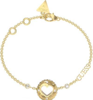 Guess Delicate gold-plated Rolling Hearts bracelet JUBB03344JWYG - Dimension: 14.5 - 18.5 cm - S (14.60 cm, Edelstahl)