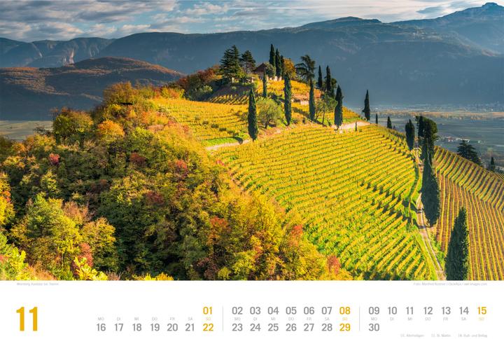 Image du produit Südtirol - von Bozen bis zu den drei Zinnen - ReiseLust Kalender 2026 (45 x 33 cm, Couverture rigide, Allemand)