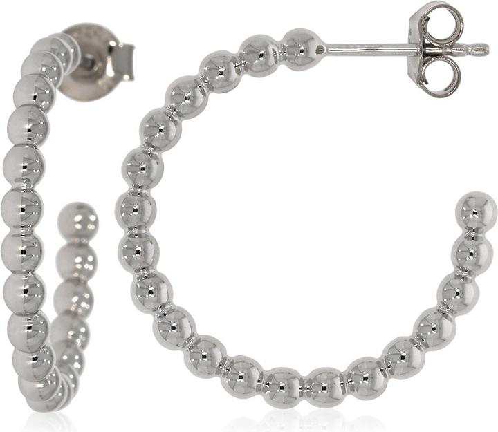 Produktbild Xen Steckcreolen Kugeldesign rhodiniert (925 Sterling Silber)