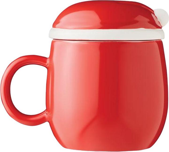 Produktbild MidOcean Becher mit Deckel Weihnachtsmann Keramik 370ml (370 ml, 1 x)