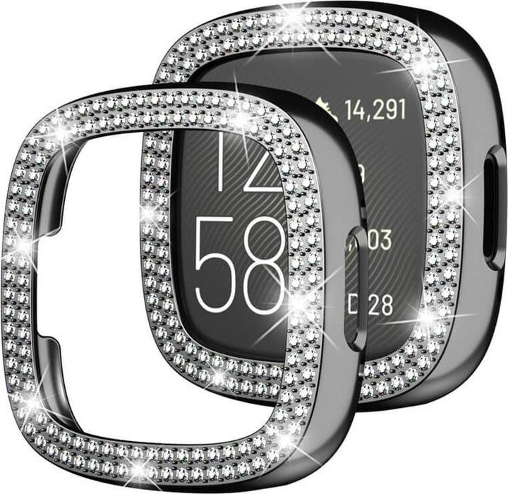 Image du produit Cover-Discount Fitbit Versa 4 / Sense 2 - Glitter Strass Protection Case noir