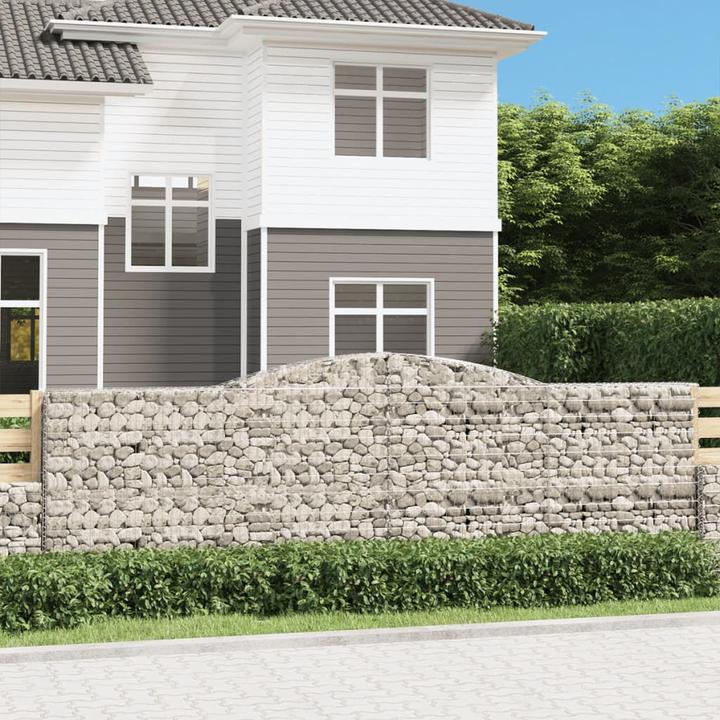 Actual product image VidaXL Gabionen mit Hochbogen 9 Stk. 400x30x120/140cm Verzinktes Eisen