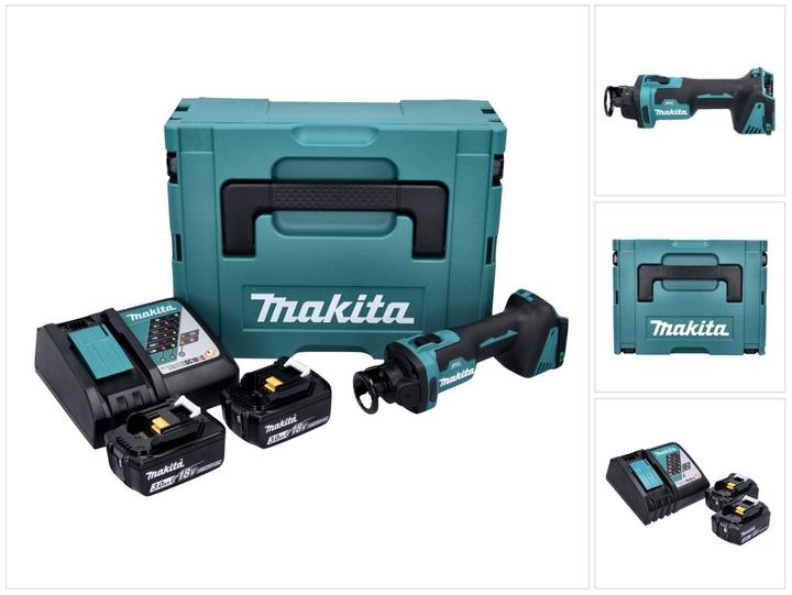 Makita DCO 181 RFJ Battery Rotary Cutter 18 V 32000 rpm Brushless + 2x Battery 3.0 Ah + Charger